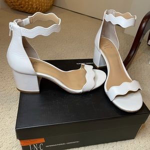 White heeled sandal!